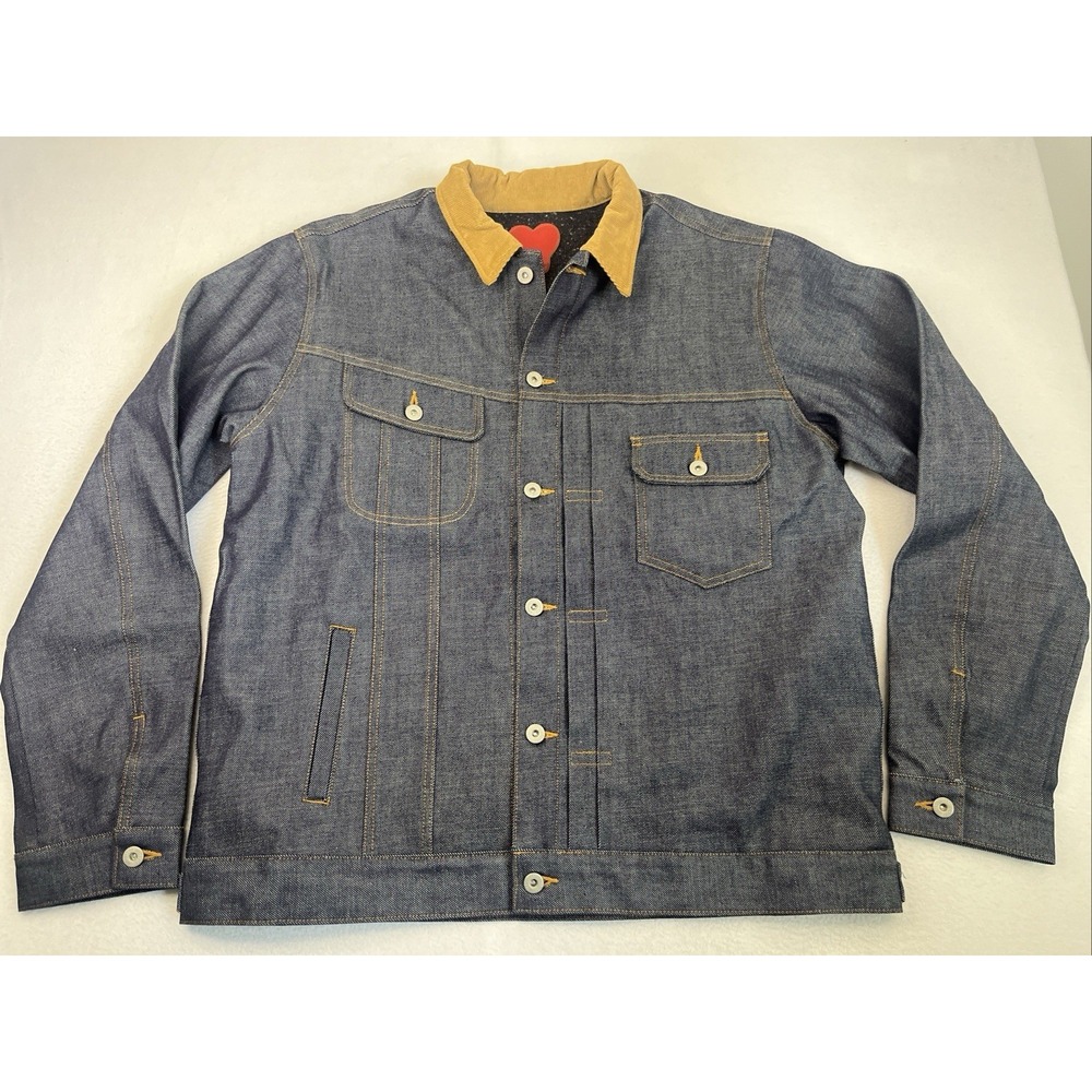 Emotionally Unavailable Japanese Raw Denim Ranch Jean Jacket Mens XL Blue